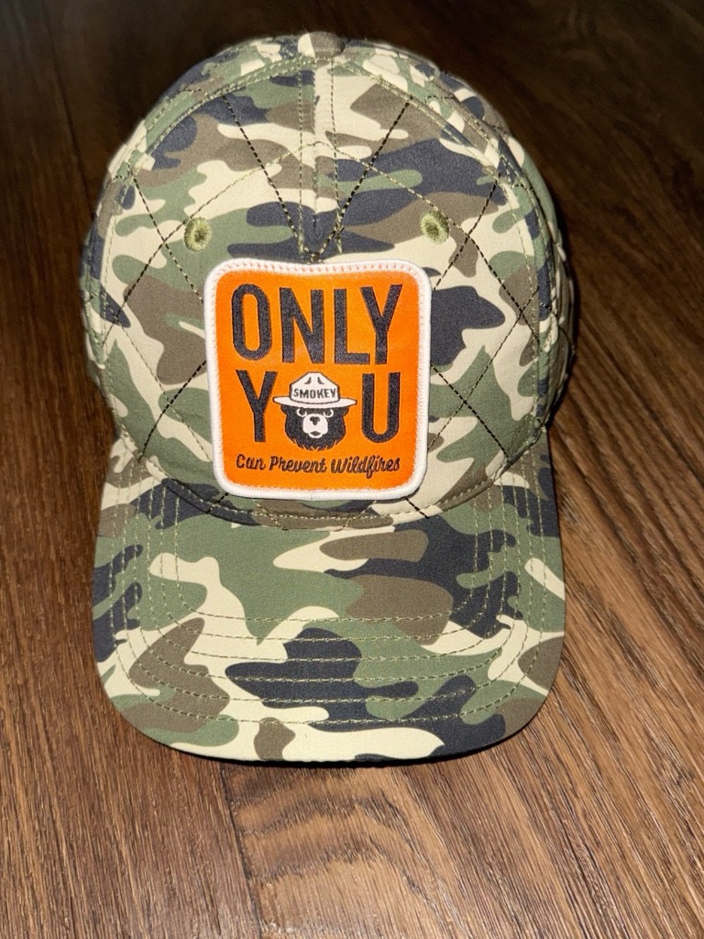 Smokey Bear Camo Baseball Cap - Green Camouflage